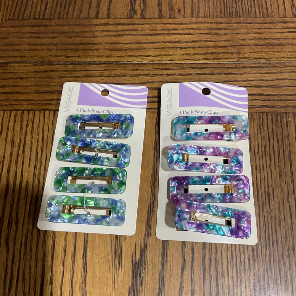2 packs Multicolor Snap Hair Clips